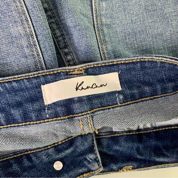 KanCan High Rise Button Fly Shorts Stone Medium Wash 28 - Picture 7 of 10